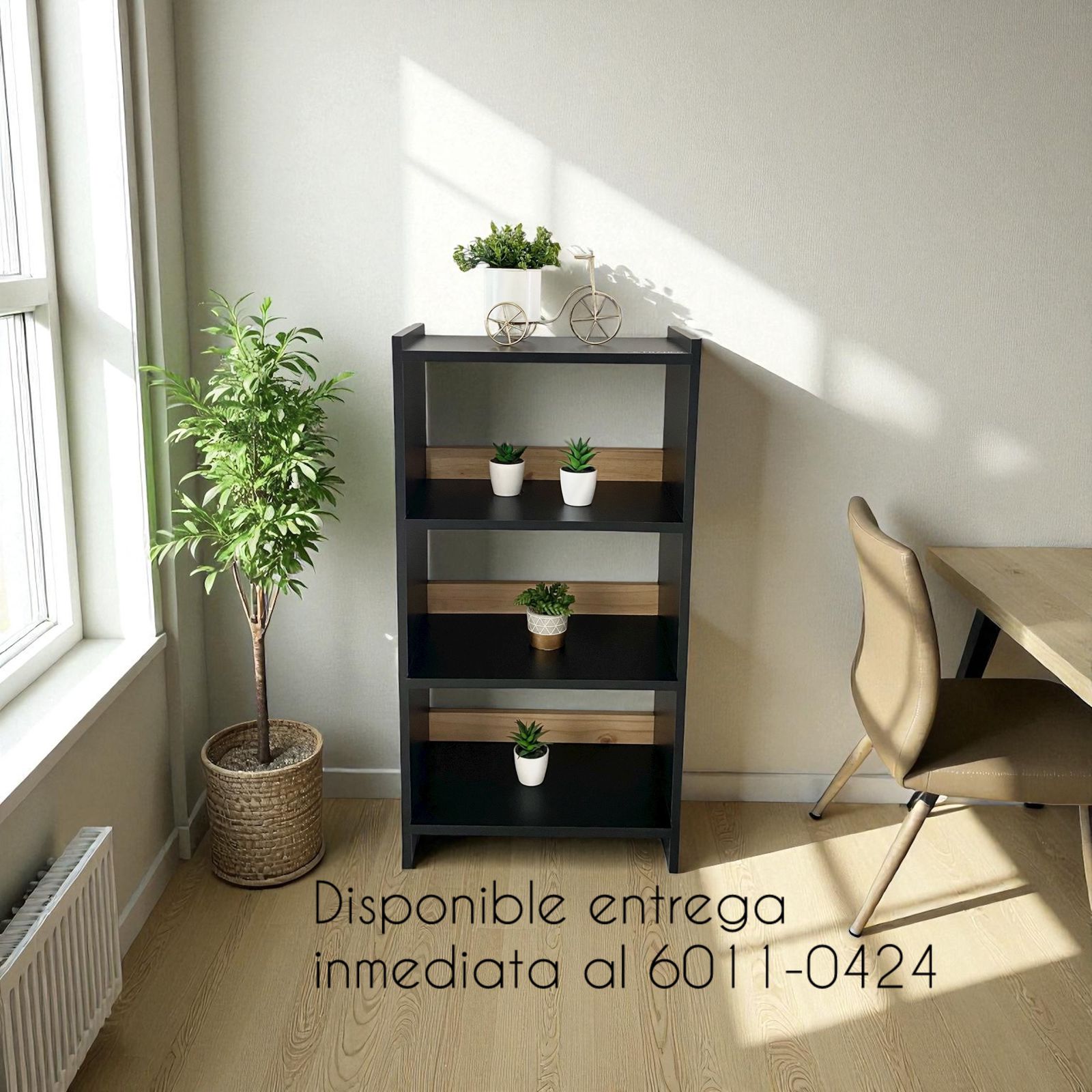 Estanteria Eco 48L 4E abierta Negro