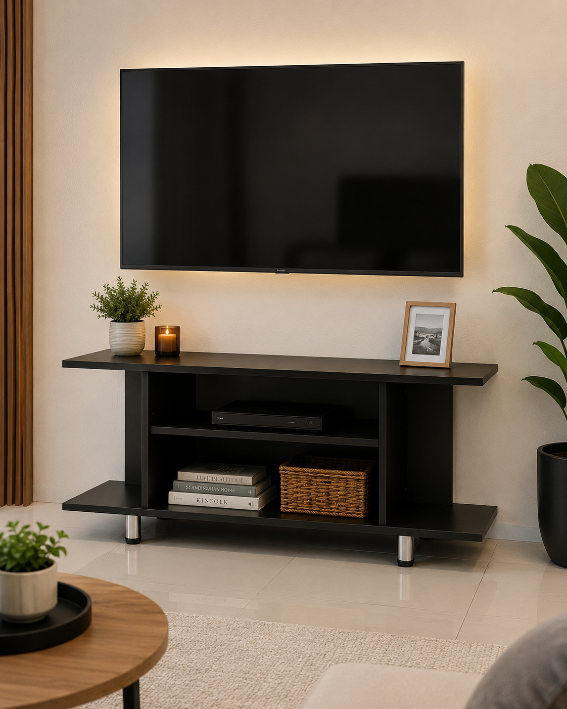 Repisa para TV 120L 1E abierto