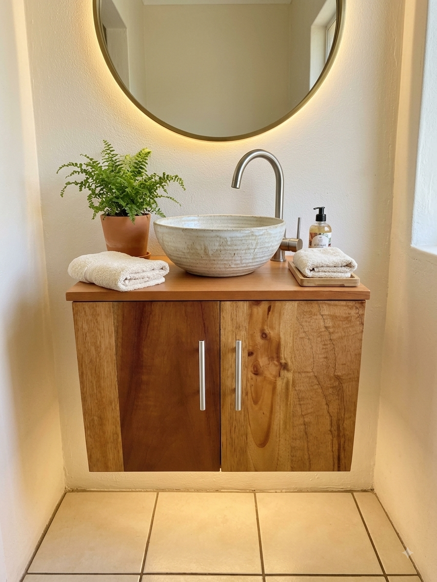 Mueble Lavamanos Cedro 60L 2P Flotante